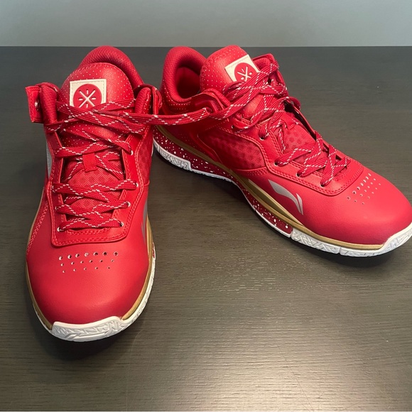 Men's Vintage Li-Ning Dwyane Wade 1990 Red Gold Basketball Shoes US Size 12 - Picture 5 of 10